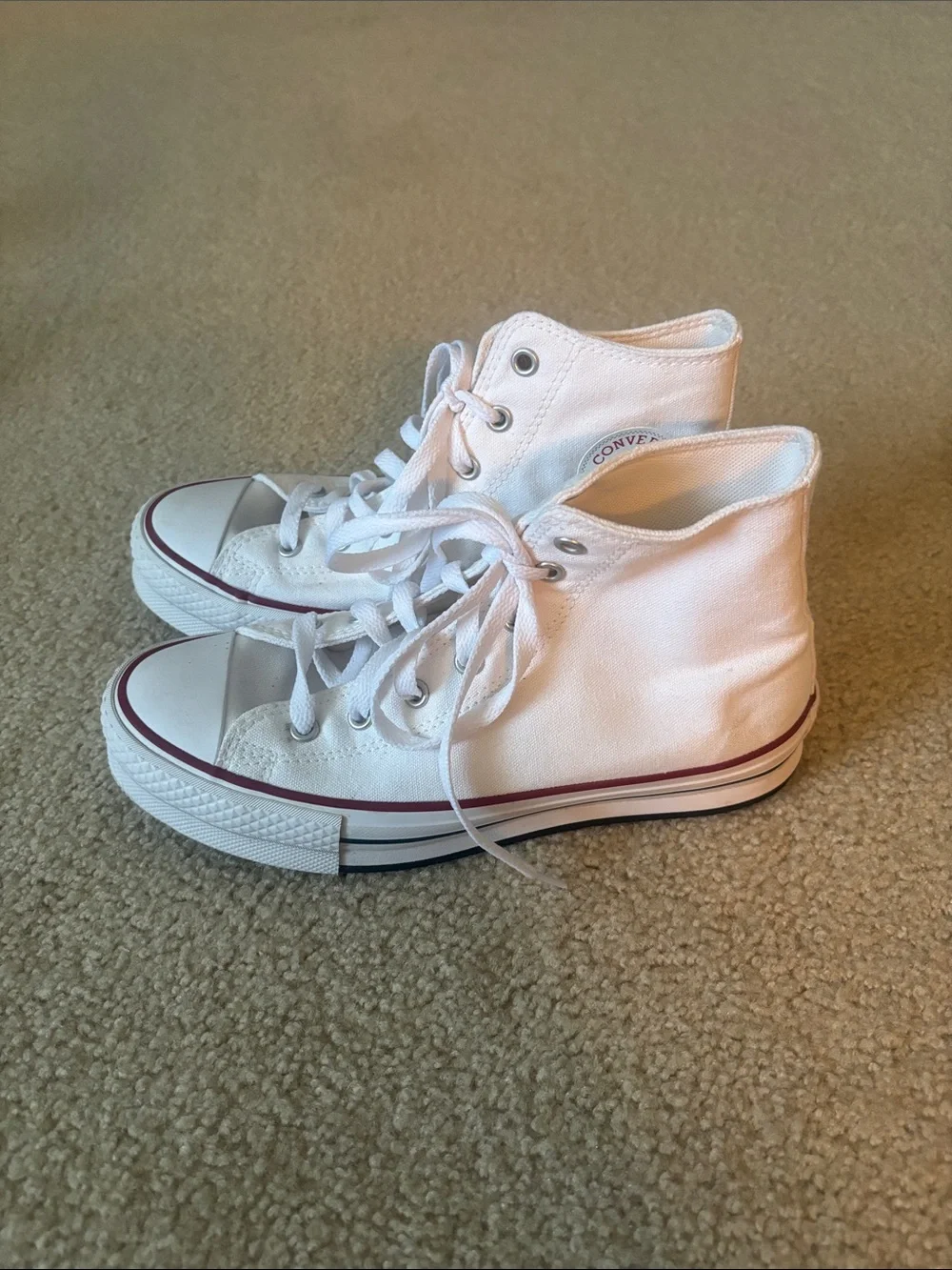 Converse Kids White High-Top Canvas Sneaker